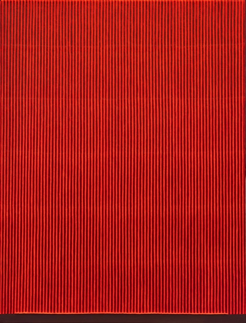 Park Seo-Bo, Ecriture No.180411 · Mixed media with Korean hanji paper on canvas · 170 x 130 cm · [출처] 갤러리현대 - 홈페이지 · Park Seo-Bo, Ecriture No.180411 · Mixed media with Korean hanji paper on canvas