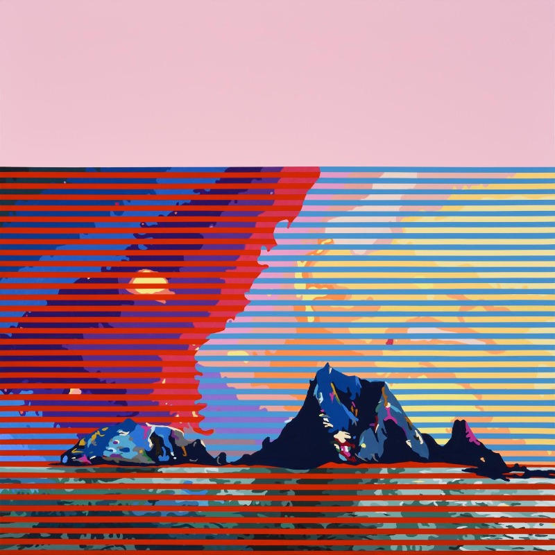 섬,Lile · Acrylic on Canvas · 100x100cm · 2019 · Acrylic on Canvas