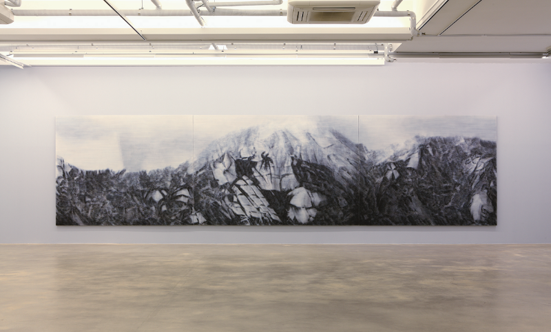 Mountain Inwang Nr.9 · Oil on linen · 200x800cm · 2009 · Mountain Inwang Nr.9 · Oil on linen