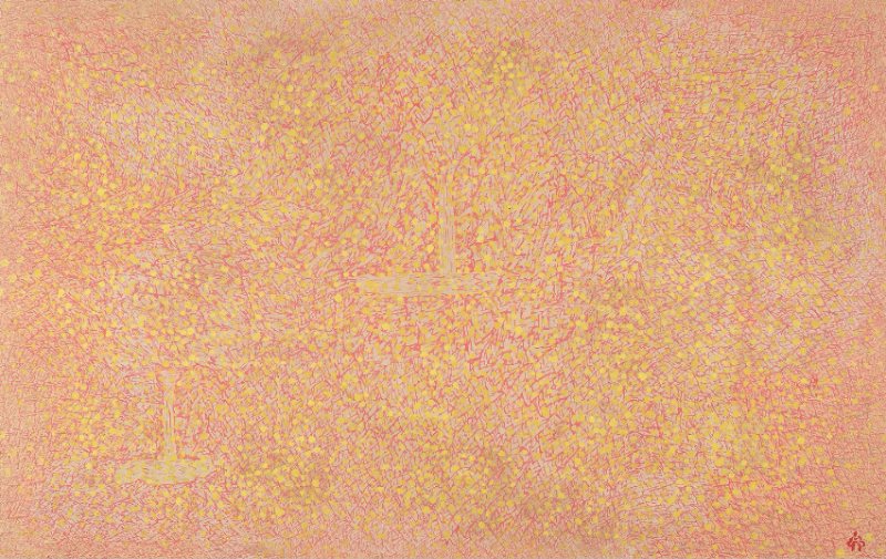 김병종, 추산 · 혼합재료에 먹과채색 · 162x259cm · 2019
