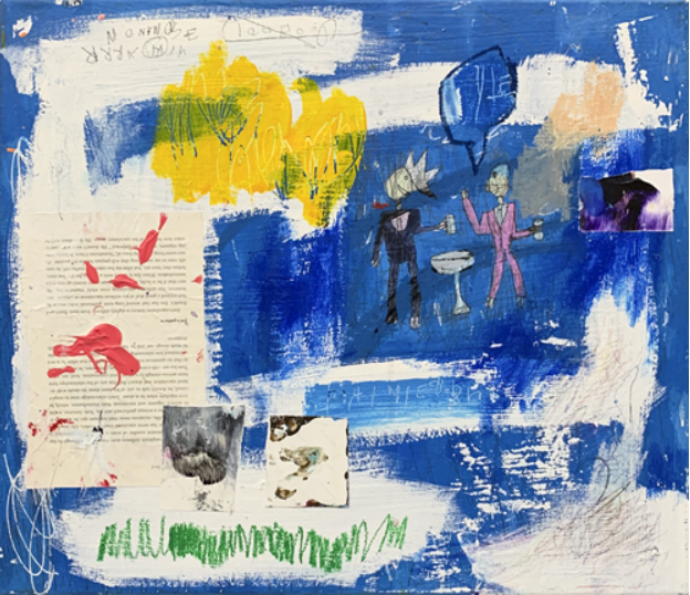 Business · mixed media on canvas · 46 x 53 cm · 2020, [출처] 갤러리 룩스 홈페이지 · Business · mixed media on canvas