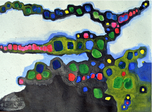 새벽 · mixed media · 410x310mm · 2020, [출처] 플레이스막1 홈페이지
