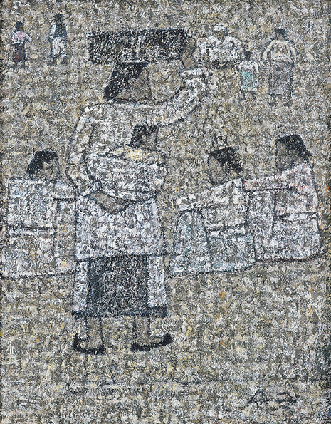 시장의 여인들 · Oil on Hardboard · 28 x 22cm · Oil on Hardboard