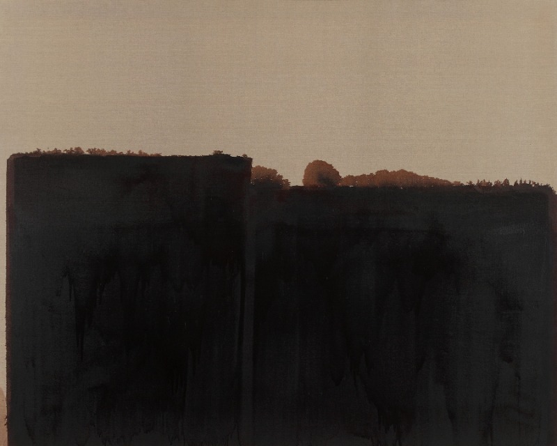Yun Hyong-keun. Burnt Umber & Ultramarine · Oil on linenxx · 181.8 x 227.2 cm · 1991-1993 Courtesy of PKM Gallery. · Yun Hyong-keun. Burnt Umber & Ultramarine · Oil on linenxx