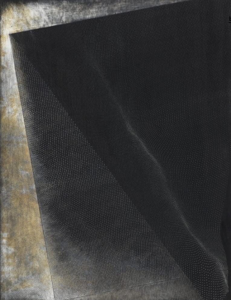 Linn Meyers <Untitled> · Acrylic ink, acrylic gouache, and spray paint on pane · 104.1 x 83.8 cm (41 x 33 in) · 2020 ⓒ Linn Meyers Courtesy of Jason Haam · Linn Meyers <Untitled> · Acrylic ink, acrylic gouache, and spray paint on pane