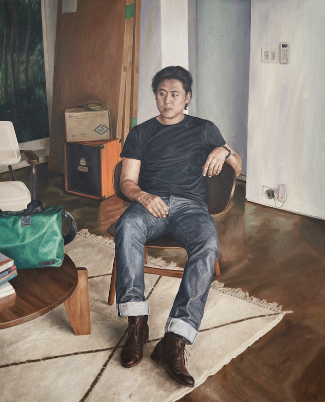 〈WJ〉 · 캔버스에 유채 · 162.2 x 130.3 cm · 2020 [출처] 원앤제이 갤러리 · 〈WJ〉 · oil on canvas