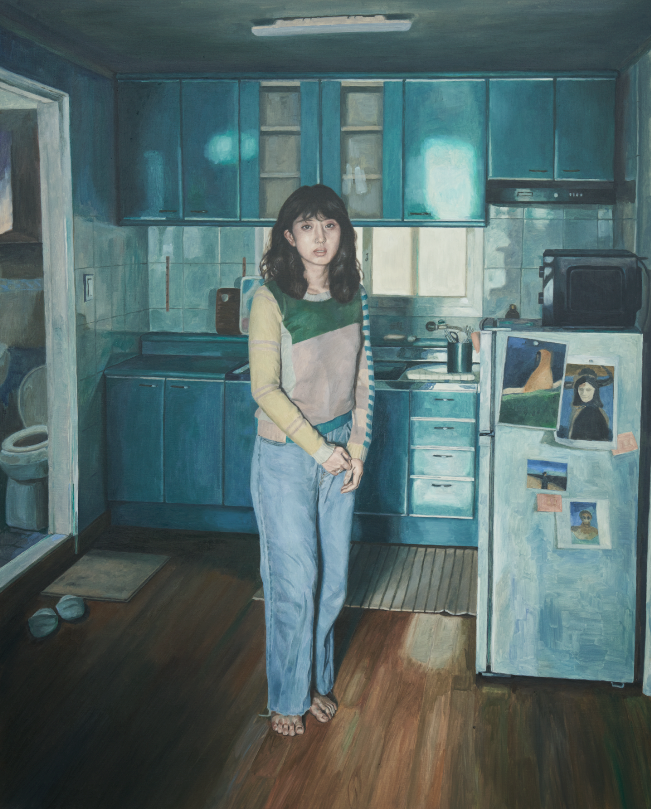 〈SH〉 · 캔버스에 유채 · 162.2 x 130.3 cm · 2020 [출처] 원앤제이 갤러리 · 〈SH · oil on canvas