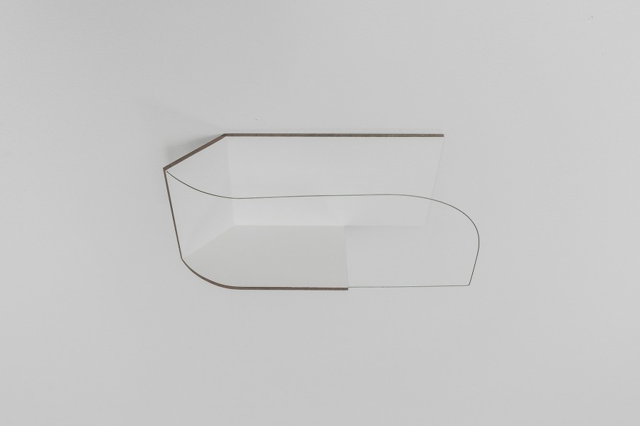 Folding Drawing #29 · Wood panel, paint, metal rod · 18.5 x 7.6 x 6cm · 2020 · Folding Drawing #29 · Wood panel, paint, metal rod