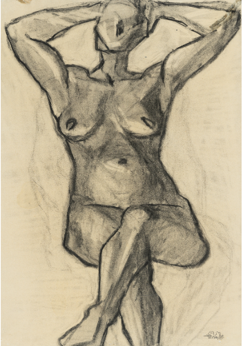 누드 · 종이에 연필 · 64x45cm · 1959 · nude · a pencil on paper