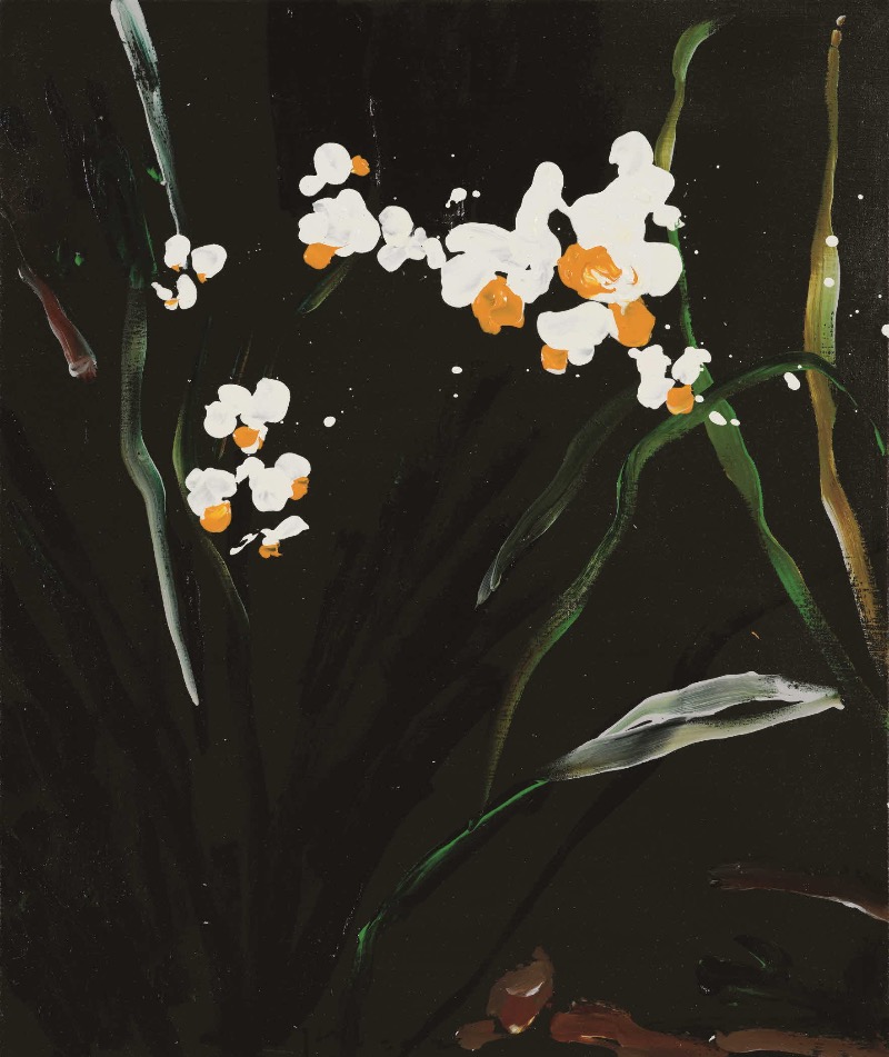 수선화 · mixed media on canvas · 73x60.6cm · 2011