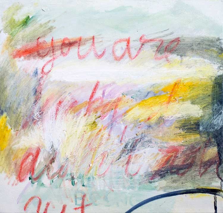 You Are Lucky That I didn't Roll Out · 캔버스에 유채와 오일바 · You Are Lucky That I didn't Roll Out · oil bar and oil paint canvas