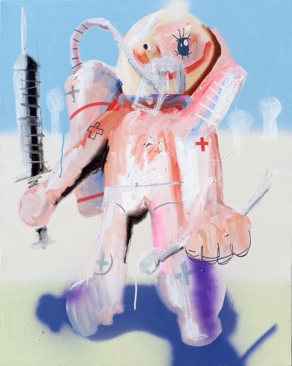 Medic · Mixed media on canvas · 90.9x72.7cm · 2021 · Medic · Mixed media on canvas