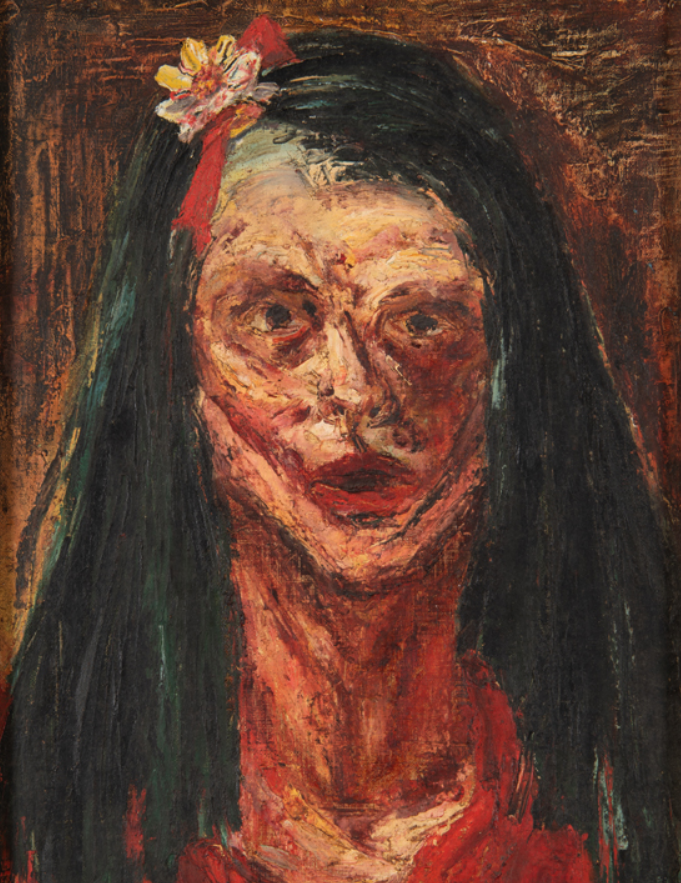 광녀 · oil on canvas · 47x33cm · 1955 · Madwoman · oil on canvas