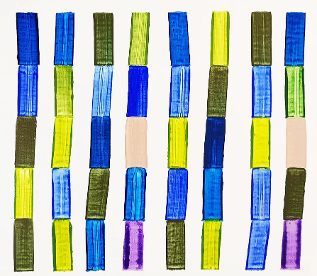 Gen 2020 0815 · Mixed media on canvas · 53x45cm · 2020 · Mixed media on canvas