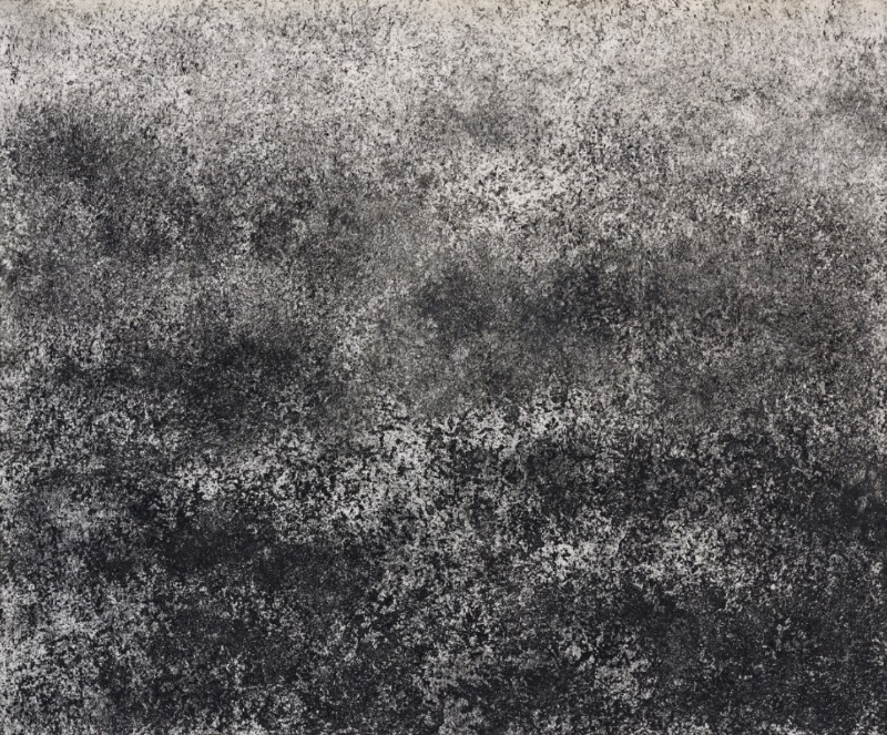 1월의 들녘 · 한지에 혼합재료 · 60x72cm · 2021