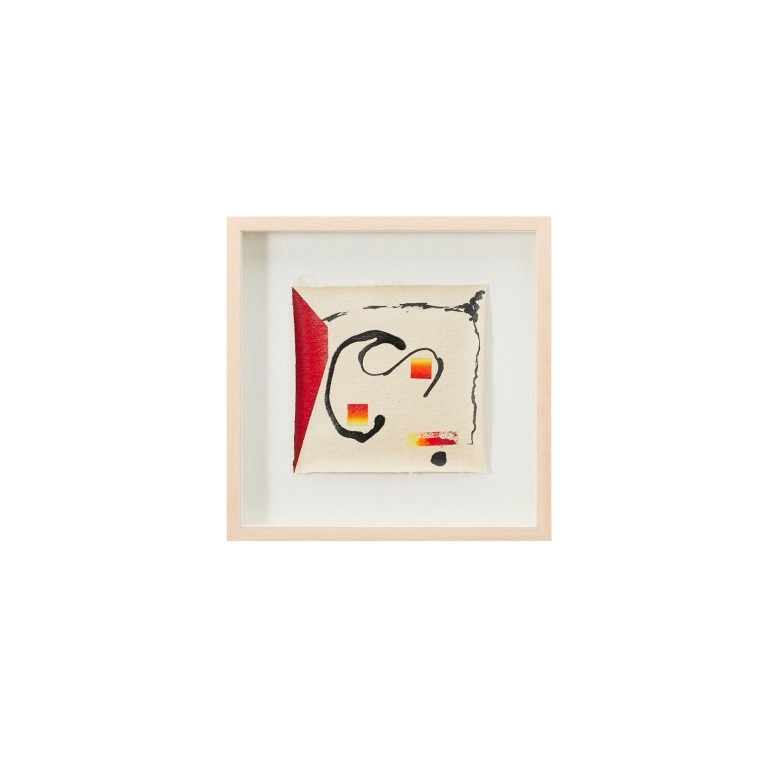 20 x 20 시리즈 No.53 · 광목 천에 유화와 먹 · 32 x 32 cm · 2021 (출처=아트스페이스그로브)