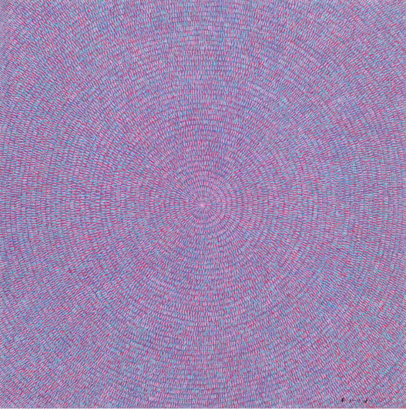 김영자, 생성과 소멸 · 캔버스에 아크릴 · 181.3 x 181.3 cm · 2018 · acrilyc on canvas