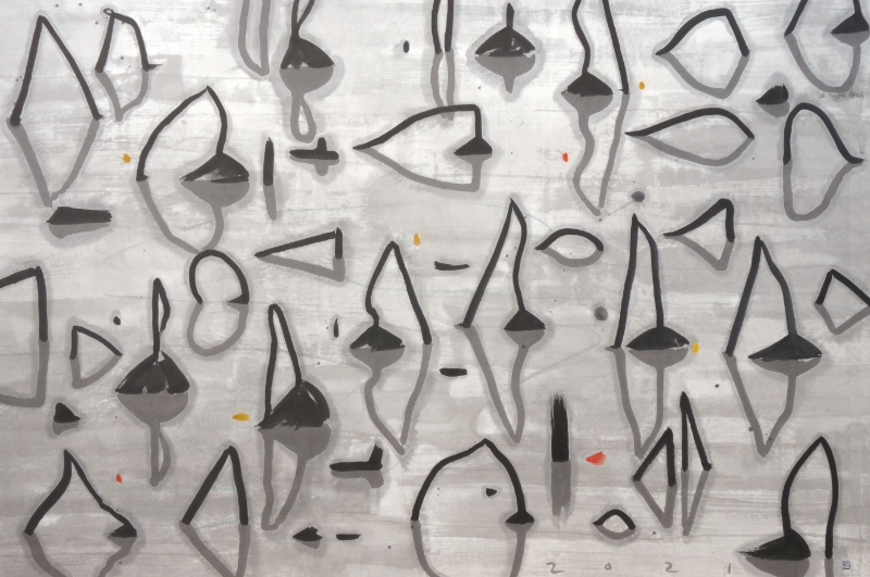 이윤호, 返照2 · 한지에 먹 · 130 x 194 cm · 2021