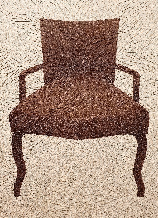 About wish 2108 · 한지에 채색과 바느질 · 135 x 97 cm · 2021