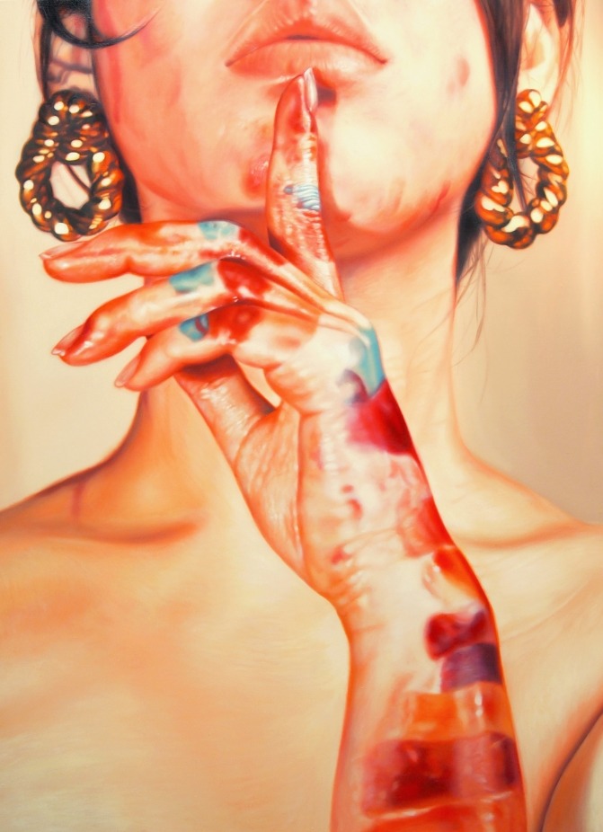 신서영  its a secret · oil on canvas · 130.3x97cm · 2019 (이미지 제공 = WWWSPACE) · SHIN SEOYONG  its a secret · oil on canvas
