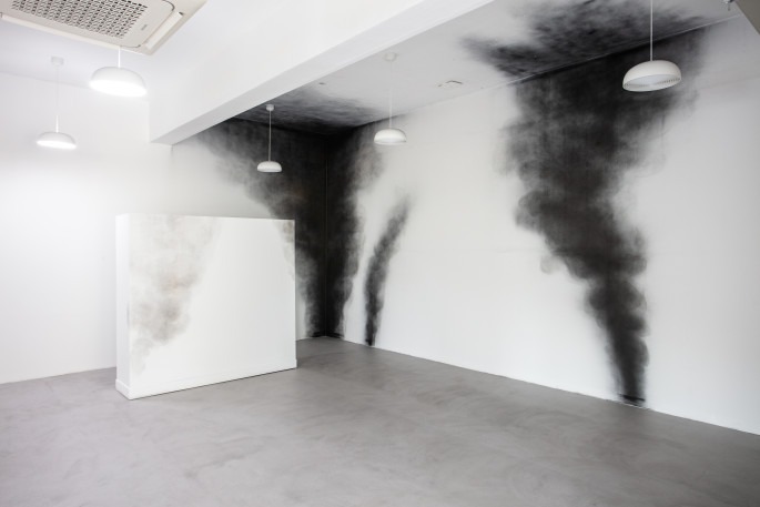 무제 Untitled · Meok (Korean ink) · 가변설치 · 2020 (출처= 경기창작센터) · Untitled · Meok (Korean ink)