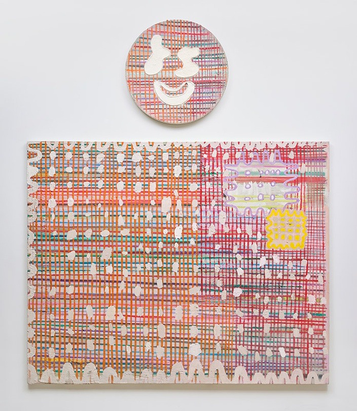 Untitled · Oil on canvas · 130.3×162.2cm, dia 55cm · 2019 (출처= 라라앤) · Untitled · Oil on canvas
