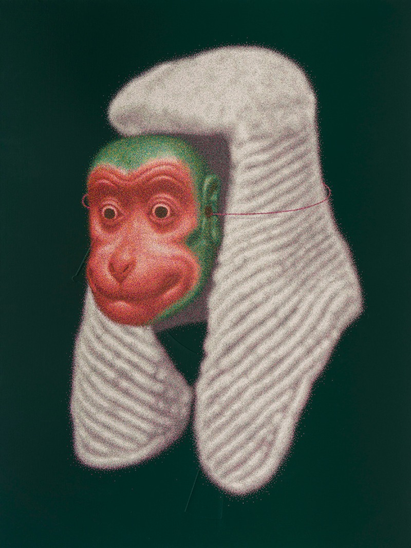 너는 묻고 나는 답하다(0722) · Acrylic, paper on canvas · 162x122cm · 2021 (출처= 호리아트스페이스)