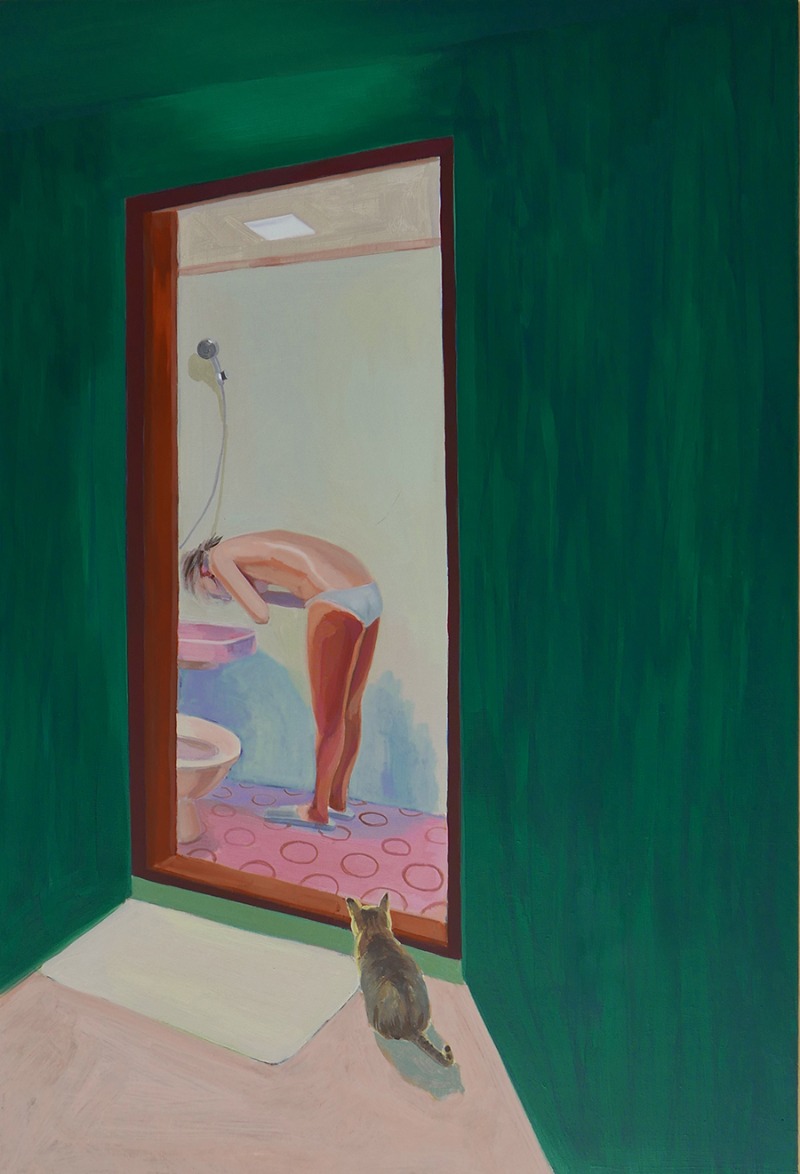밤세수 · acrylic on panel · 51x75cm · 2021 (출처= 플레이스막1)