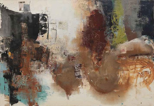 Mythos · Acrylic & Mixed Media · 162.1 x 112.1cm · 2021 (출처= 갤러리그림손) · Mythos · Acrylic & Mixed Media