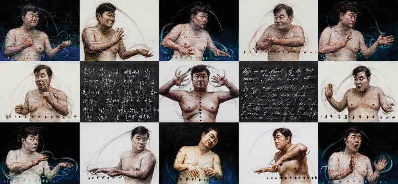 내 속에 너무 많은 나 · oil on canvas · 116.8x91(each) 15점 · 2006~2021 (이미지 제공 = 이상원 미술관) · Oil on canvas.