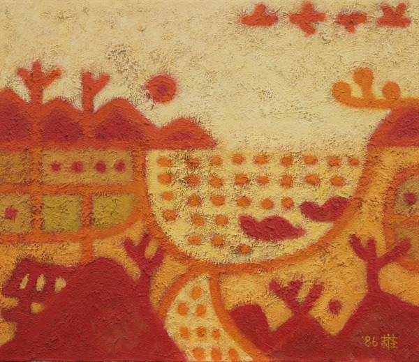 바다 · Oil on canvas · 45.5 x 53.0cm · 1986 (출처= 미광화랑)