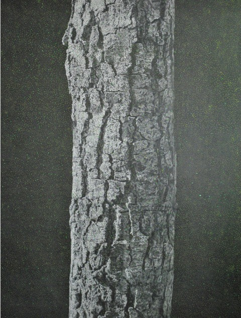잎 · 나무, 연필, 아크릴 · 130.3 x 162.2cm · 2021 (출처= 공갤러리)