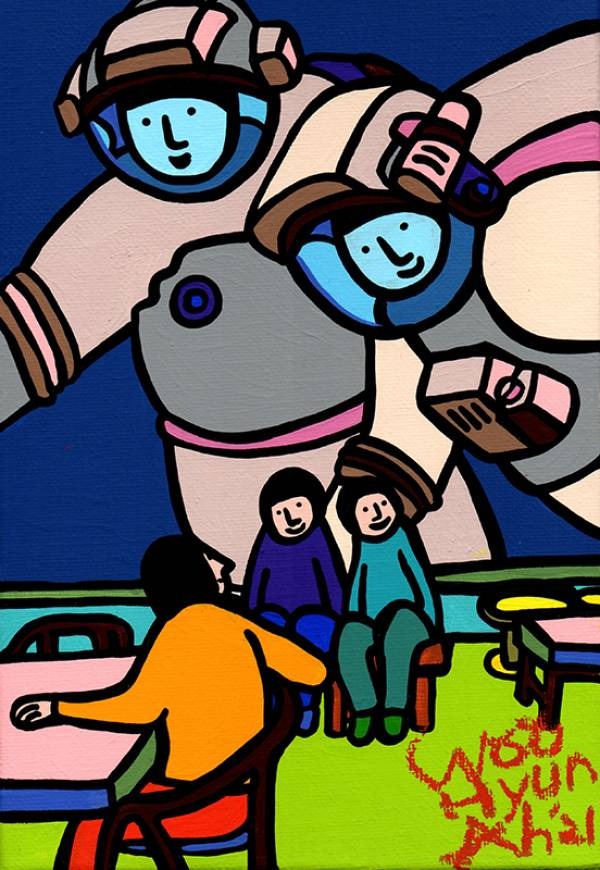 우주 · Acrylic on canvas · 2021 (출처= NC 강서점 이랜드갤러리 아트로)