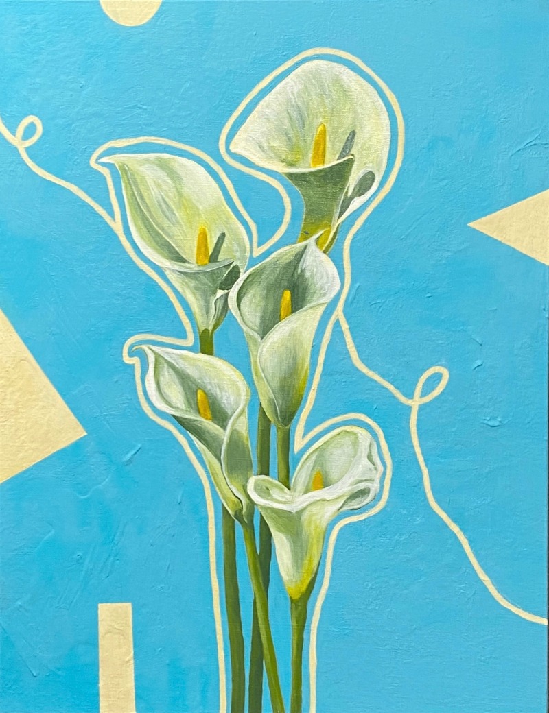 생의 리듬 화이트릴리 · Acrylic on canvas · 65.1x50.0cm · 2021 (이미지 제공 = 갤러리 너트) · Acrylic on canvas