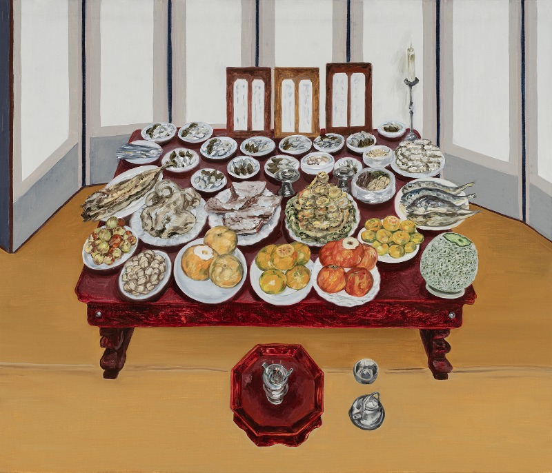 추석 차례 · 리넨에 유화 · 53.0x45.5cm · 2021 (이미지 제공 = 산수문화)