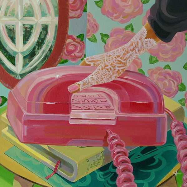 이희영, RRR4 · acrylic on canvas · 45.5x45.5cm · 2021 (이미지 제공 = 스페이스 엄) · acrylic on canvas