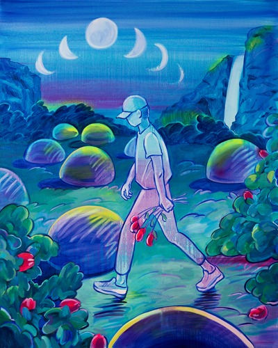 Flower for you · Oil on canvas · 152.5 x 121.8 cm · 2021 (출처= 갤러리룩스) · Flower for you · Oil on canvas