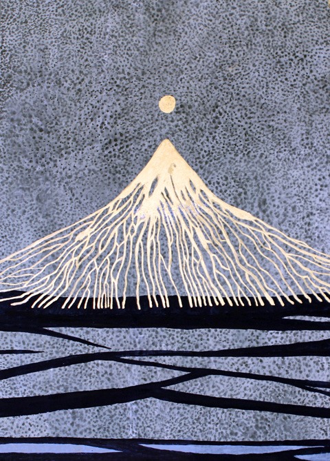 희망1 · 장지에 먹, 금분, 채색 · 91 x 73cm · (출처= 갤러리이즈)