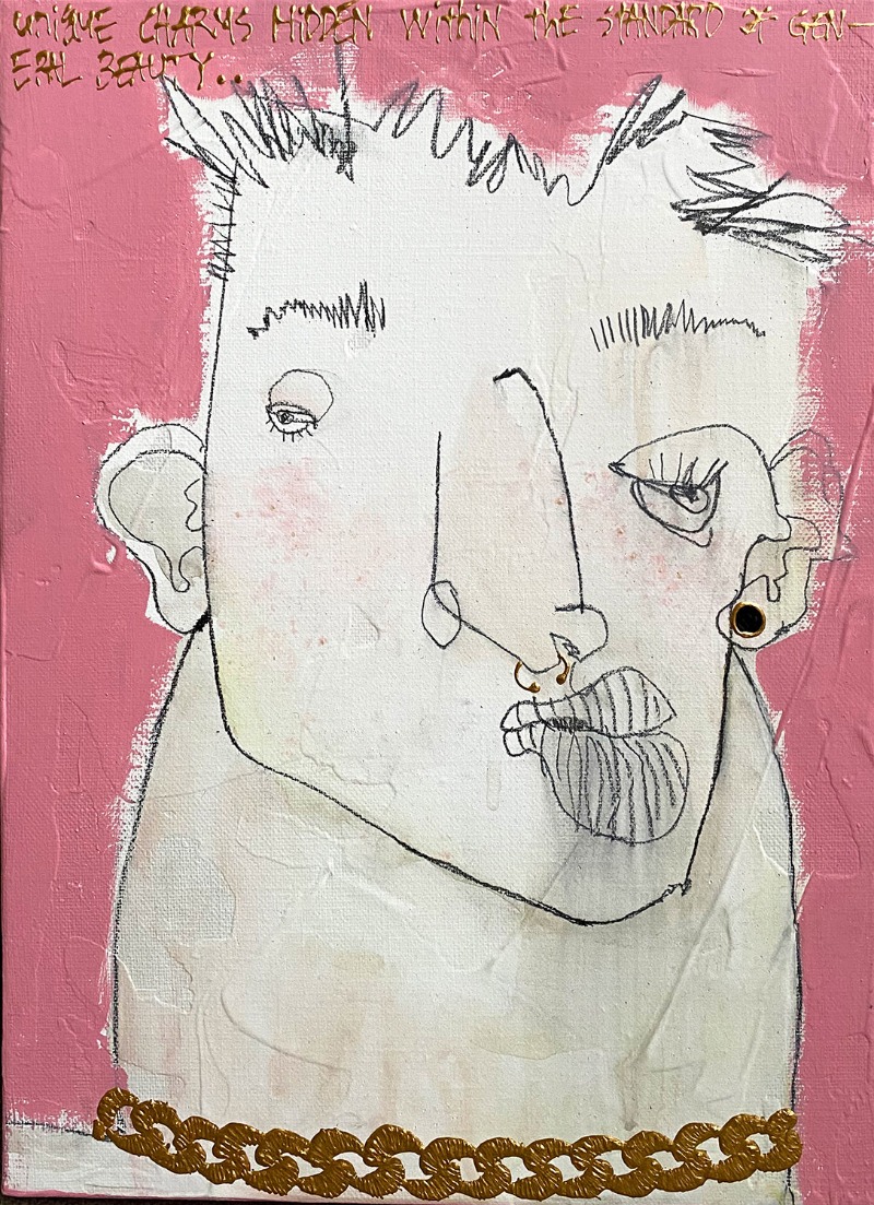 비주류의 아름다움 L series No.13 · 캔버스에 아크릴 · 242x334mm · 2021 (이미지 제공 = 스페이스 엄) · L series No.13 · Acrylic on canvas