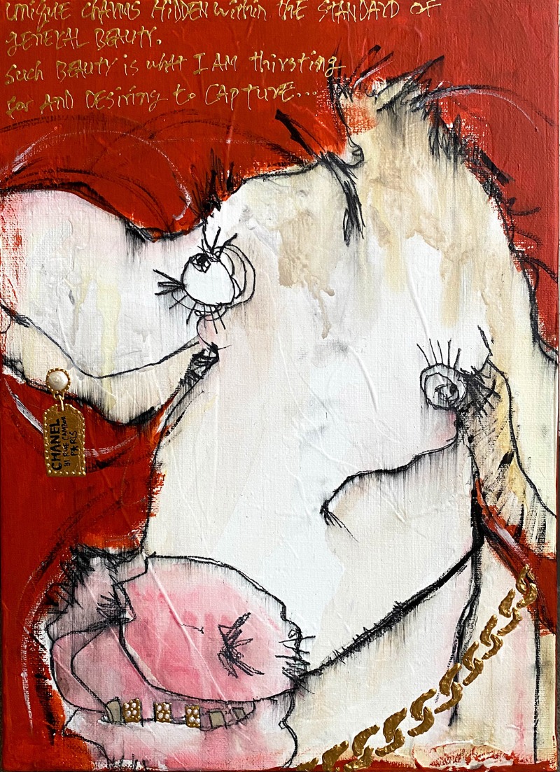 비주류의 아름다움 L series No.A13 · 캔버스에 아크릴 · 242x334mm · 2021 (이미지 제공 = 스페이스 엄) · L series No.A13 · Acrylic on canvas