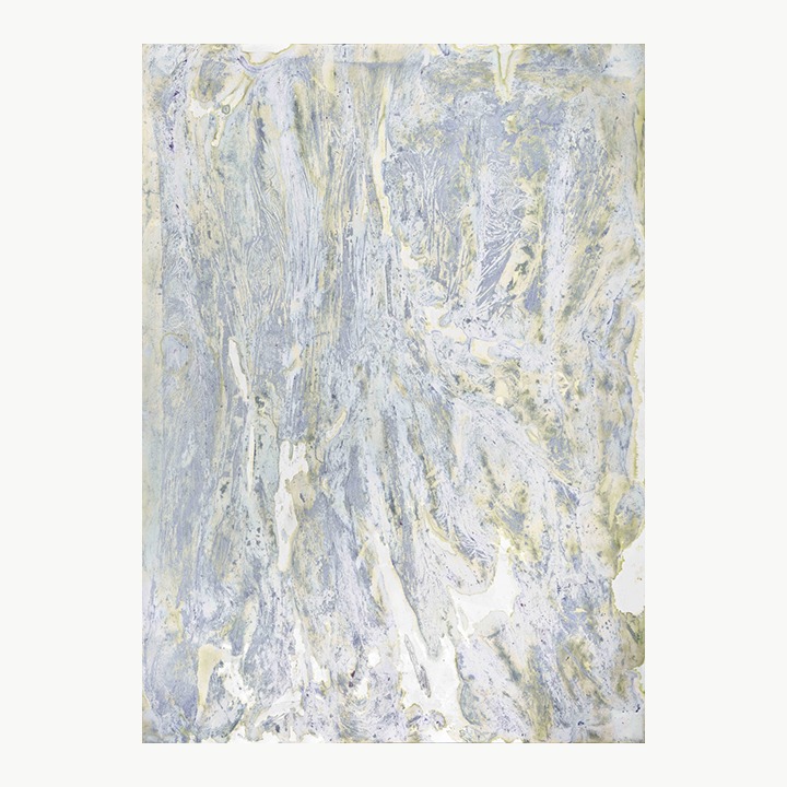 I KNOW TIME MOVES SLOW AT 12:59 · Residue Paintings, Acrylic Paint, Dye, Ink, 300 GSM Acid Free Watercolour Paper · 178.5 x 130 cm · 2021 (출처= 가나아트센터 나인원) · I KNOW TIME MOVES SLOW AT 12:59 · Residue Paintings, Acrylic Paint, Dye, Ink, 300 GSM Acid Free Waterco