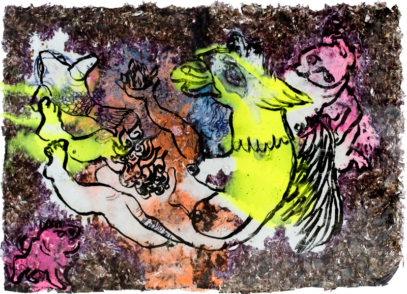 ORYUGY karma no8 · 김 라미네이팅 드로잉 · 29 x42cm · 2021 (출처= 플레이스막1)