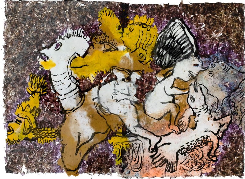 ORYUGY karma no5 · 김 라미네이팅 드로잉 · 29 x42cm · 2021 (출처= 플레이스막1)