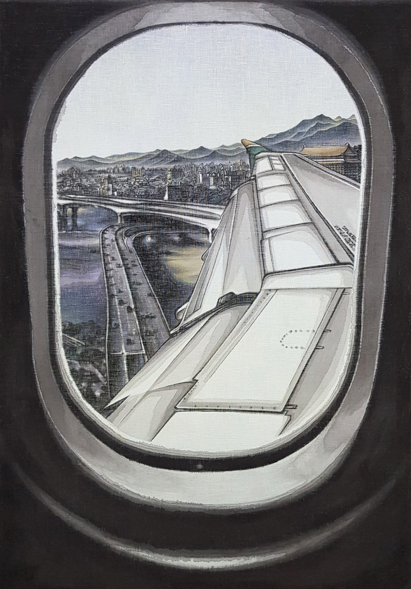 다리 · 마에 수묵담채 · 116.8x80.3cm · 2021 (출처= 산수문화)