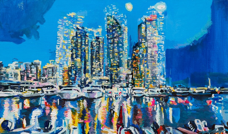 부산 · oil on canvas · 45.5x27.3(8M) · 2021 (이미지 제공 = 스페이스 엄) · Busan · oil on canvas