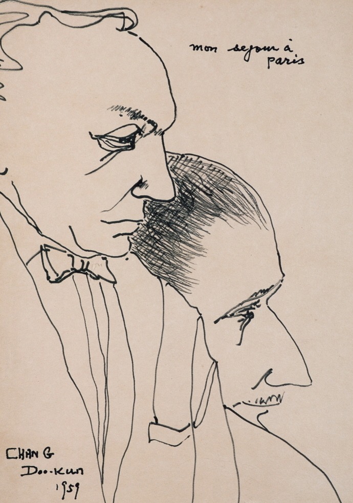 종이에 잉크 · 25.3ｘ18.1cm · 1959 (출처= 포항시립미술관)