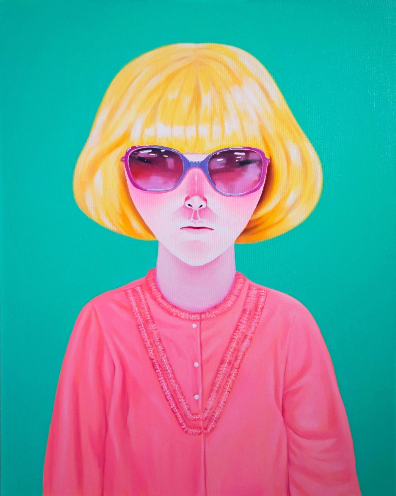 잠옷 4 · Oil on canvas · 90x70cm · 2020 (이미지 제공 = 조현화랑) · pyjamas 4 · Oil on canvas