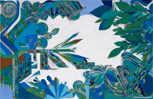 연못의 정원 · 캔버스에 아크릴 · 100 x 155 · 2013 ( 출처 = 신한갤러리 ) · a garden in a pond · acrylic on canvas