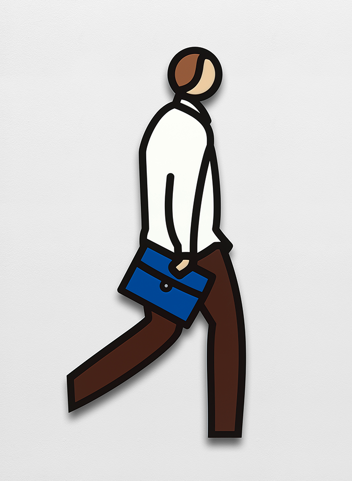 줄리안 오피, 오래된 거리 (ed.20) · Wall mounted acrylic relief · 66.7 x 26.8 cm · 2020 (출처=신세계갤러리) · Jlian Opie, Old Street (ed.20) · Wall mounted acrylic relief