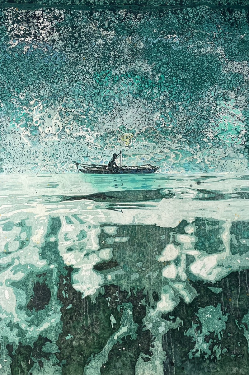 Solist · 캔버스에 아크릴, 유채 · 194 × 130 cm · 2017-21 (출처 = 슈페리어 갤러리) · Solist · Oil, acrylic on canvas